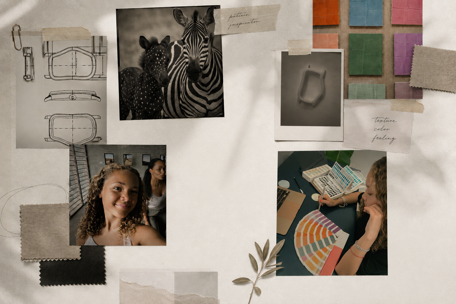 Lil Watches mood board — pattern, texture, color, feeling